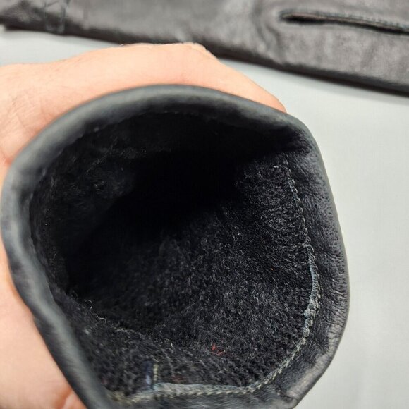Ladies Leather Gloves Black Suede Fit Small Lined + Unlined Lot of 2 - Picture 4 of 10
